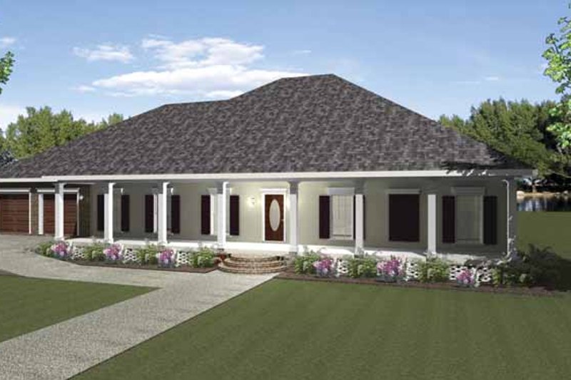 Architectural House Design - Country Exterior - Front Elevation Plan #44-212