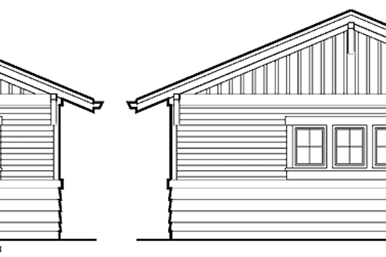 Exterior - Rear Elevation for Craftsman House Plan #48-758, 0 bath