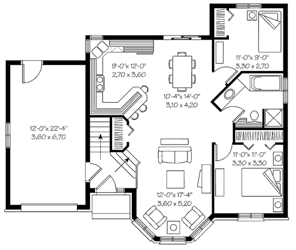 European Floor Plan - Main Floor Plan #23-2341