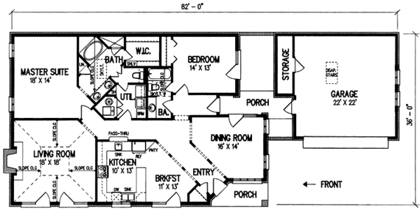 House Plan Design - Traditional Floor Plan - Main Floor Plan #45-507