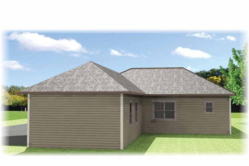 House Design - Exterior - Rear Elevation for Craftsman House Plan #44-218 - 4 bed, 2 bath