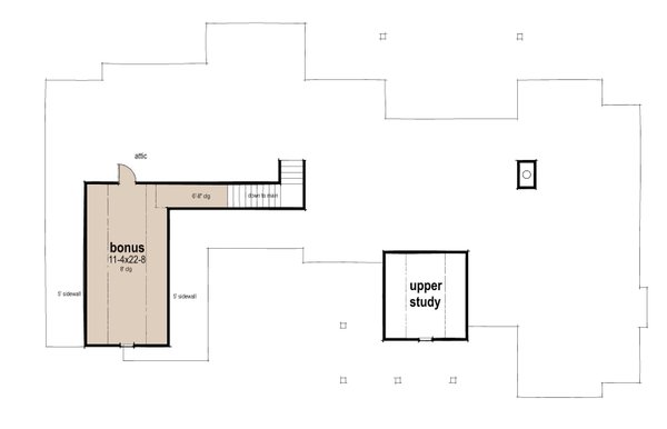 Cottage Floor Plan - Upper Floor Plan #120-290