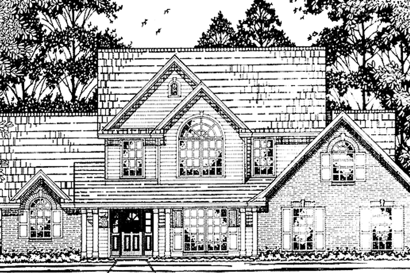 Home Plan - Traditional Exterior - Front Elevation Plan #42-504