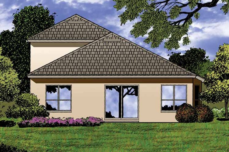 Architectural House Design - Exterior - Rear Elevation for Contemporary House Plan #1015-43 - 4 bed, 2.5 bath