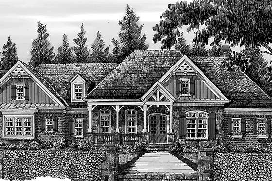 Exterior - Front Elevation 6 for Country House Plan #927-415 - 4 bed, 3.5 bath