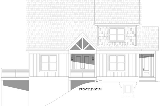 Exterior - Front Elevation 4 for Country House Plan #932-1315 - 4 bed, 2.5 bath
