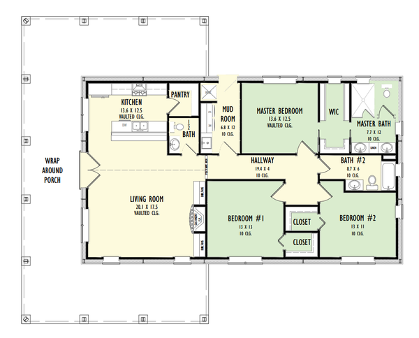 Barndominium Floor Plan - Main Floor Plan #1092-34