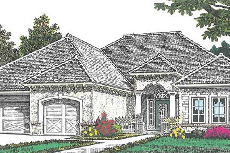 Dream House Plan - Exterior - Front Elevation 3 for European House Plan #310-1266 - 3 bed, 2.5 bath