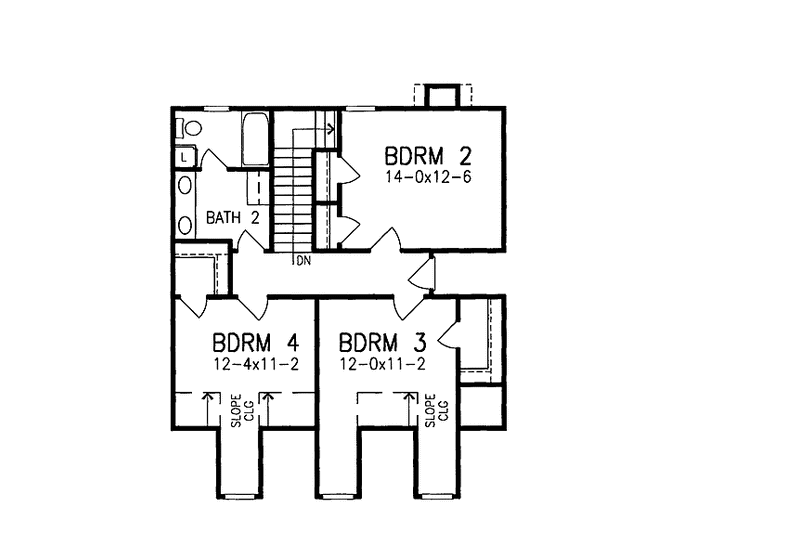 Home Plan - Floor Plan - Upper Floor 1 for Country House Plan #952-222 - 4 bed, 2.5 bath