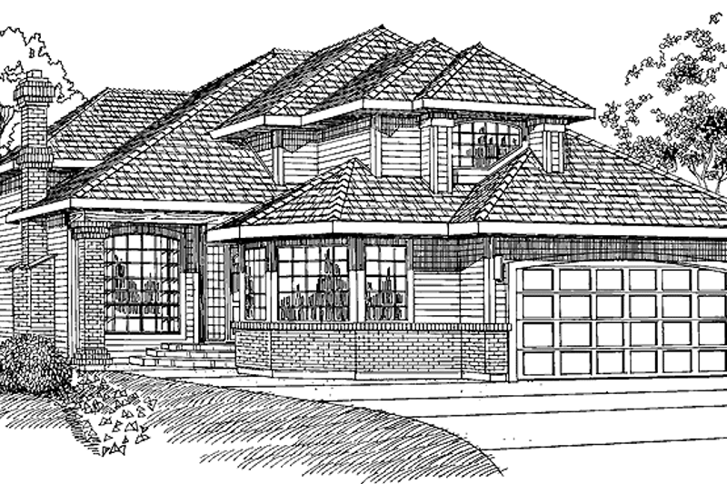 House Plan Design - Prairie Exterior - Front Elevation Plan #47-853