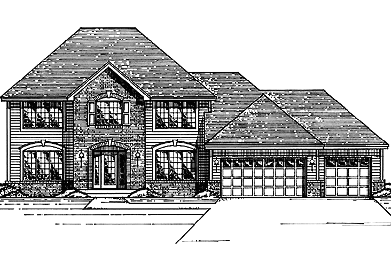 Home Plan - Exterior - Front Elevation 3 for European House Plan #51-825 - 3 bed, 2.5 bath