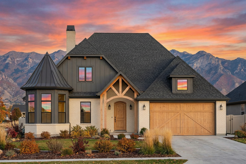 Dream House Plan - Tudor Exterior - Front Elevation Plan #1096-104