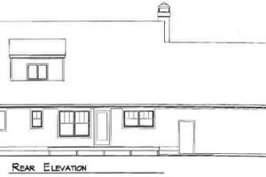 Exterior - Rear Elevation for Country House Plan #41-129 - 3 bed, 2.5 bath