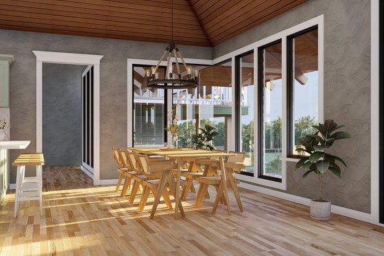 Interior - Dining Room 1 for Southern House Plan #17-559 - 2 bed, 2.5 bath