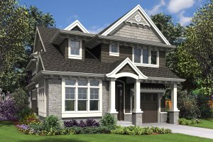 House Blueprint - Craftsman Exterior - Front Elevation Plan #48-1007