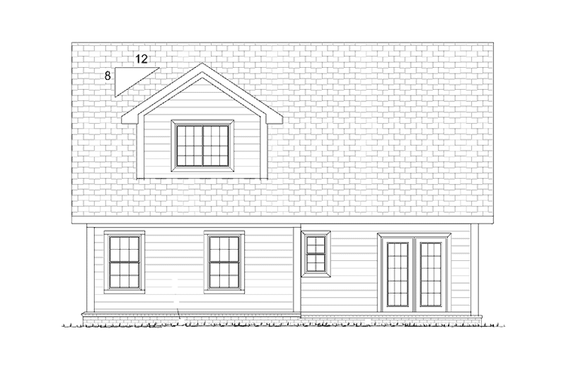 Home Plan - Exterior - Rear Elevation for Traditional House Plan #513-2107 - 4 bed, 2.5 bath
