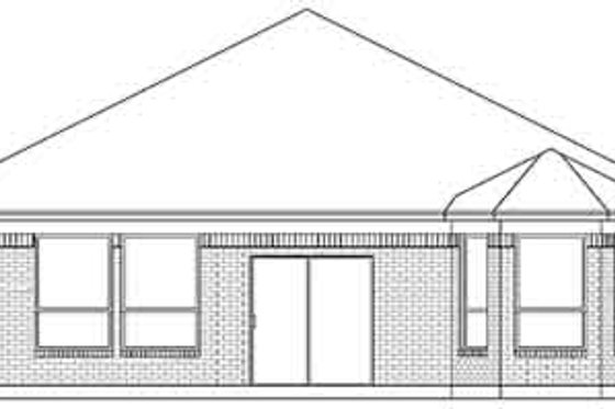 Exterior - Rear Elevation for European House Plan #84-231 - 4 bed, 2 bath