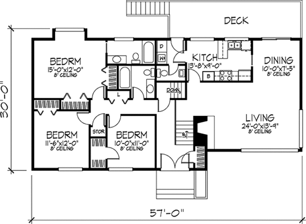 House Plan Design - Contemporary Floor Plan - Main Floor Plan #320-1338