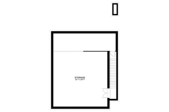Floor Plan - Lower Floor for Traditional House Plan #1060-76 - 1 bed, 2.5 bath