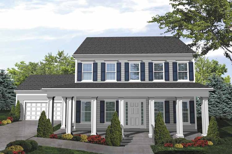 Home Plan - Colonial Exterior - Front Elevation Plan #320-832