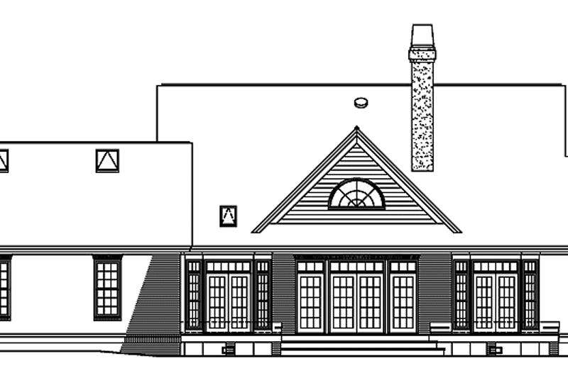 House Plan Design - Exterior - Rear Elevation for Country House Plan #929-188 - 4 bed, 3 bath