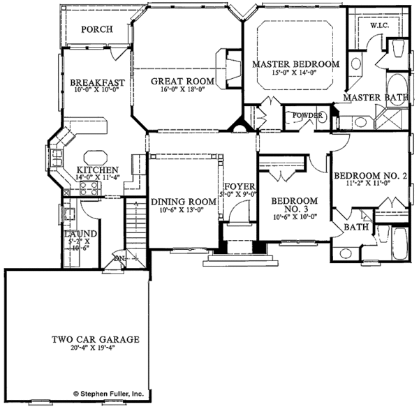 Dream House Plan - Traditional Floor Plan - Main Floor Plan #429-102