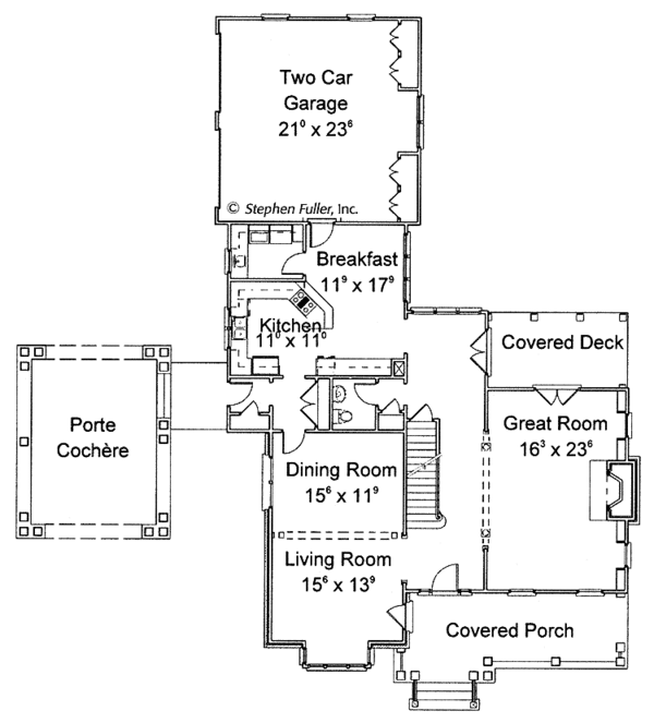 Dream House Plan - Classical Floor Plan - Main Floor Plan #429-262