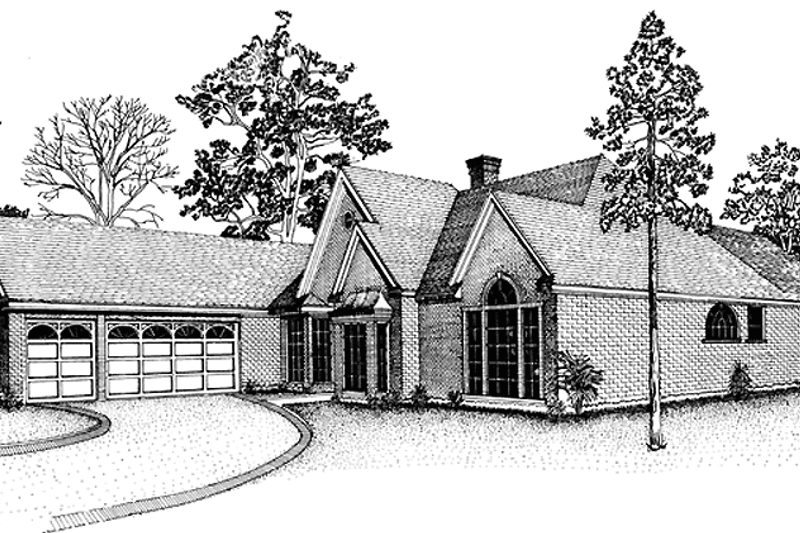 House Blueprint - Country Exterior - Front Elevation Plan #974-13