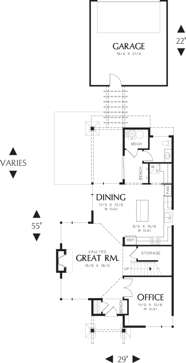 House Design - Modern Floor Plan - Main Floor Plan #48-574