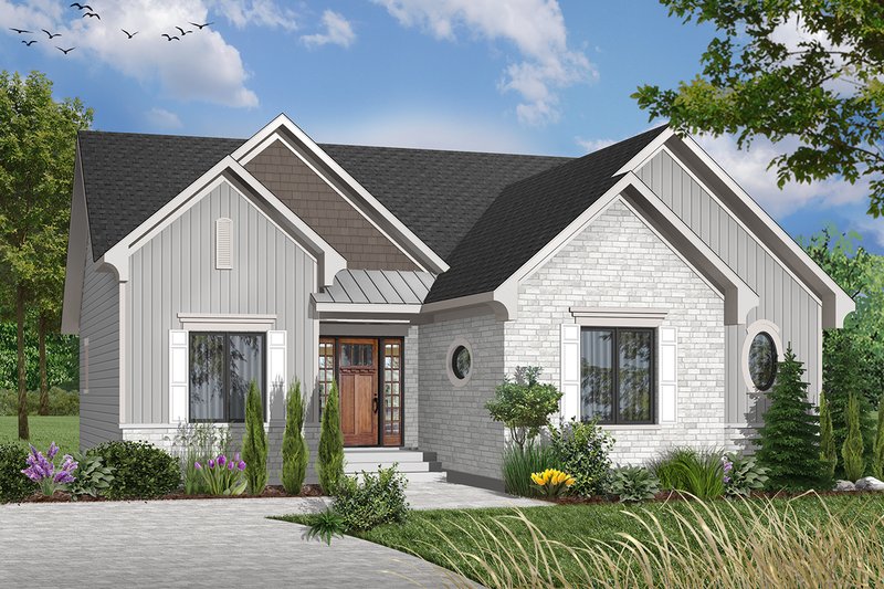 Dream House Plan - Exterior - Front Elevation 7 for Cottage House Plan #23-634 - 3 bed, 1 bath