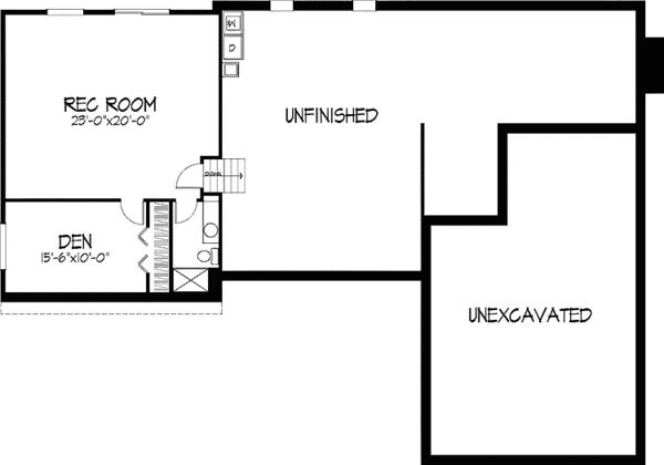 Home Plan - Tudor Floor Plan - Lower Floor Plan #51-810