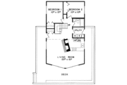 Contemporary Style House Plan - 3 Beds 1 Baths 1249 Sq/Ft Plan #60-669 