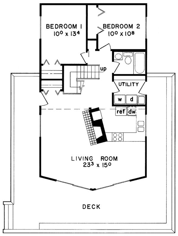 Architectural House Design - Contemporary Floor Plan - Main Floor Plan #60-669