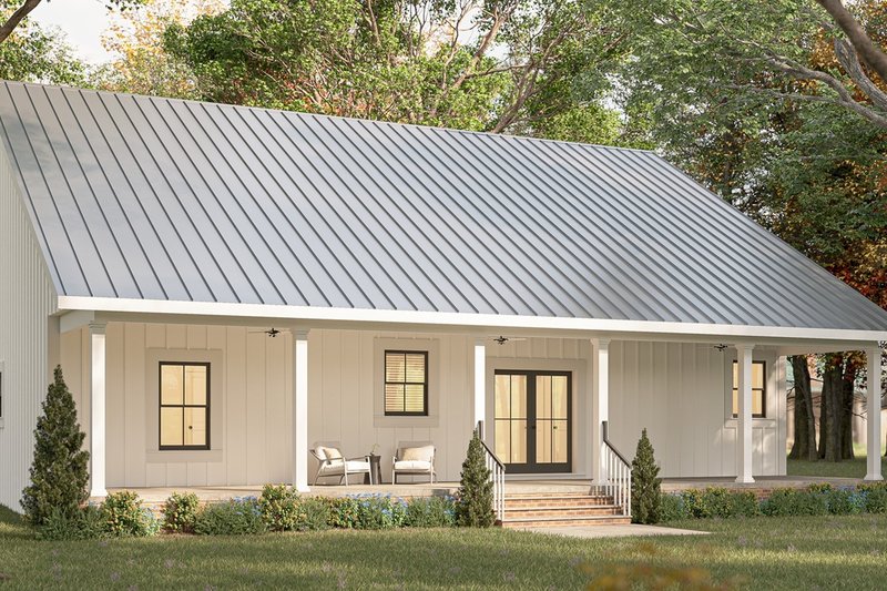House Plan Design - Exterior - Rear Elevation for Farmhouse House Plan #44-283 - 3 bed, 2 bath