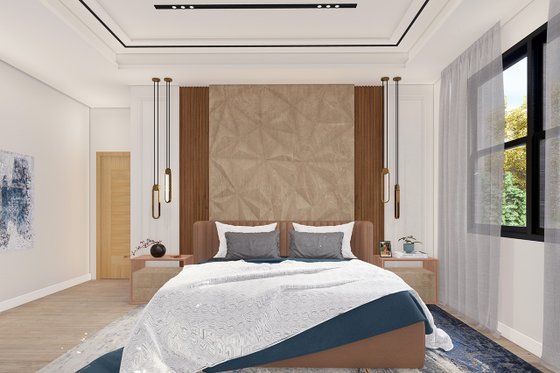 Interior - Master Bedroom for Contemporary House Plan #124-1401 - 3 bed, 2.5 bath