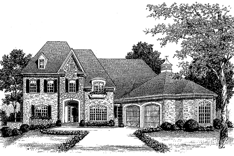 Architectural House Design - Country Exterior - Front Elevation Plan #453-425