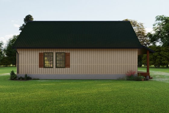 Exterior - Rear Elevation for Bungalow House Plan #1092-2 - 1 bed, 2 bath