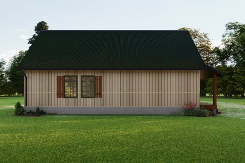 Home Plan - Exterior - Rear Elevation for Bungalow House Plan #1092-2 - 1 bed, 2 bath