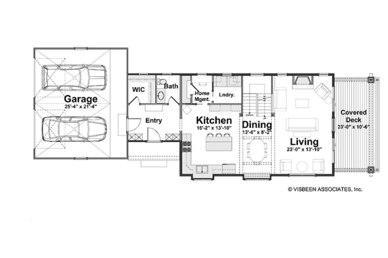 Floor Plan - Main Floor for Traditional House Plan #928-192 - 3 bed, 2.5 bath