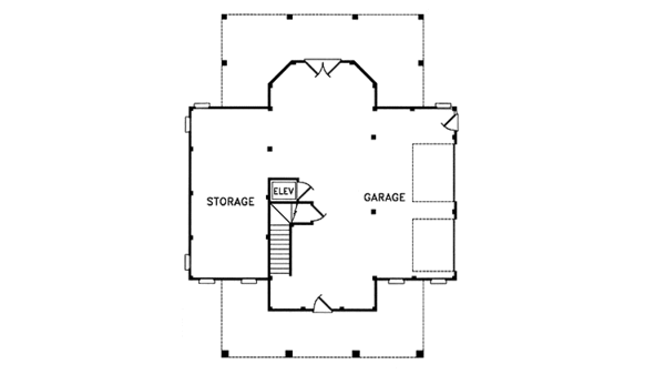 House Design - Country Floor Plan - Lower Floor Plan #991-12