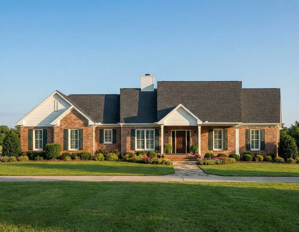 Exterior - Front Elevation 2 for Ranch House Plan #22-517 - 3 bed, 2 bath