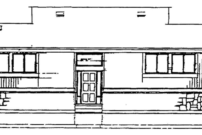Home Plan - Exterior - Rear Elevation for Contemporary House Plan #47-733 - 3 bed, 2 bath