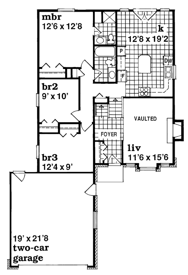 Architectural House Design - Prairie Floor Plan - Main Floor Plan #47-781