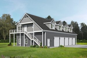 Barndominium Exterior - Front Elevation Plan #932-443