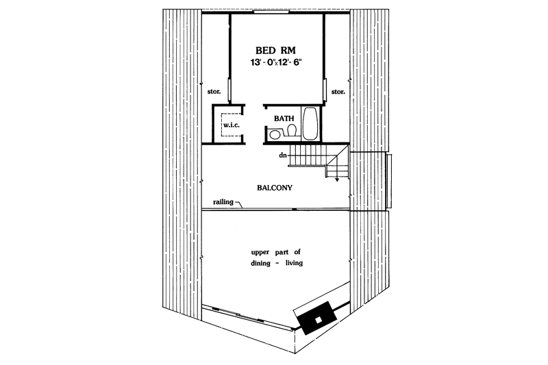 Home Plan - Floor Plan - Upper Floor House Plan #456-60 - 3 bed, 2 bath