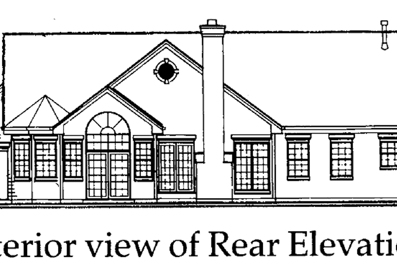 House Blueprint - Exterior - Rear Elevation for Country House Plan #47-809 - 3 bed, 2 bath