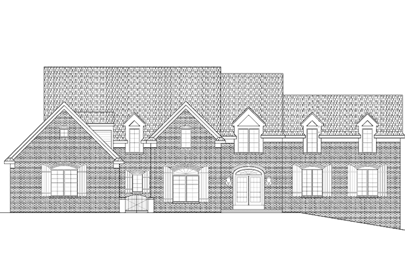 Architectural House Design - Exterior - Front Elevation 3 for European House Plan #328-347 - 5 bed, 4.5 bath