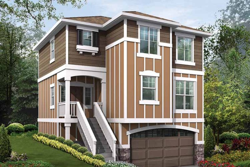 Home Plan - Exterior - Front Elevation 3 for Craftsman House Plan #132-286 - 3 bed, 2.5 bath