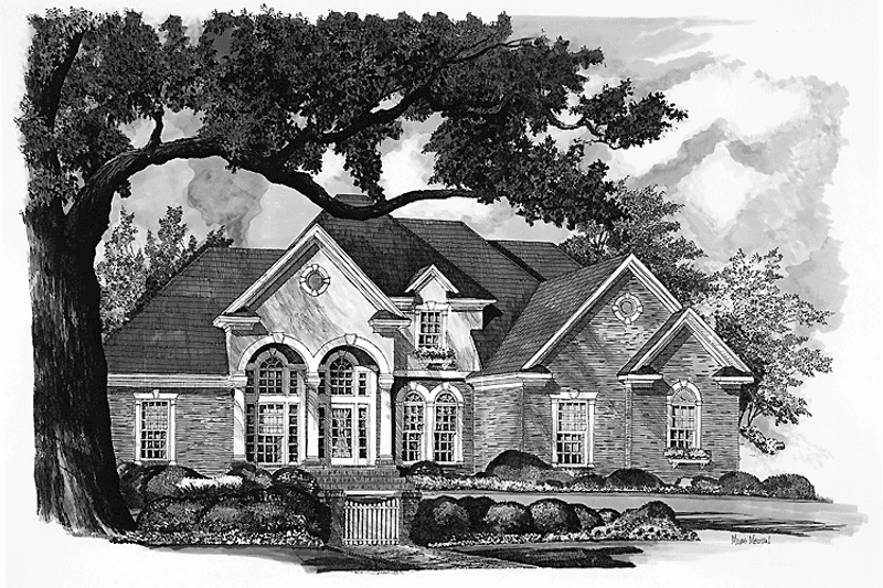 Home Plan - Exterior - Front Elevation 3 for Mediterranean House Plan #952-281 - 4 bed, 3.5 bath