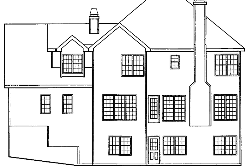 Dream House Plan - Exterior - Rear Elevation for Colonial House Plan #927-143 - 4 bed, 2.5 bath